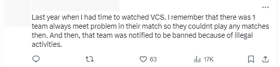 A viewer mentions VCS and the case of SE's continuous 'technical errors' last Summer