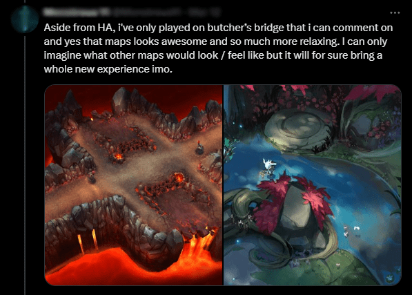 A veteran player recently complained about the ARAM mode: 'Honestly, the Howling Abyss map is prettier and makes me more comfortable while playing. Other maps I can only imagine. A map like Magma Chamber could bring a completely new experience'