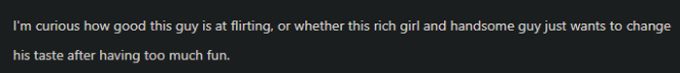 'I'm curious how XQW wooed this girl, or did she just want a change and didn't want to date the handsome guys anymore?' - Another gamer wondered why someone without outstanding looks like XQW could date a 'sugar mama'