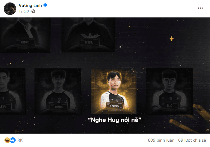 Slayder's post after GAM's defeat