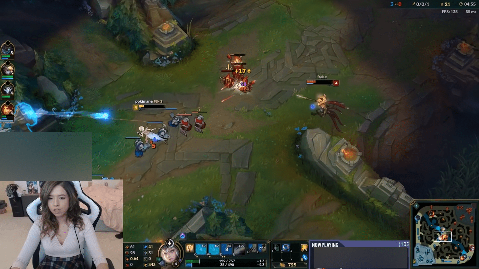 At one point, she streamed League of Legends and was 'destroyed' by Faker a few times in ranked