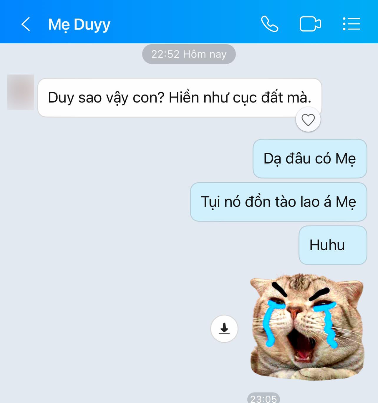 SofM's mother, worried, had to text to inquire