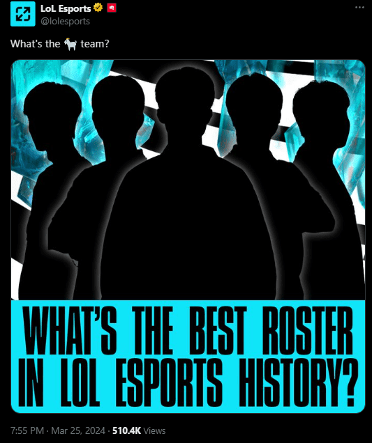 Riot asks the question "What is the strongest lineup in professional League of Legends history?"