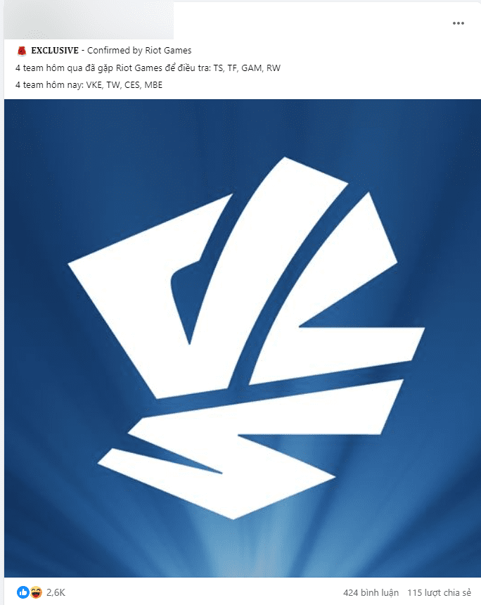 There are reports that Riot has summoned VCS teams, and this source claims that Riot has confirmed it