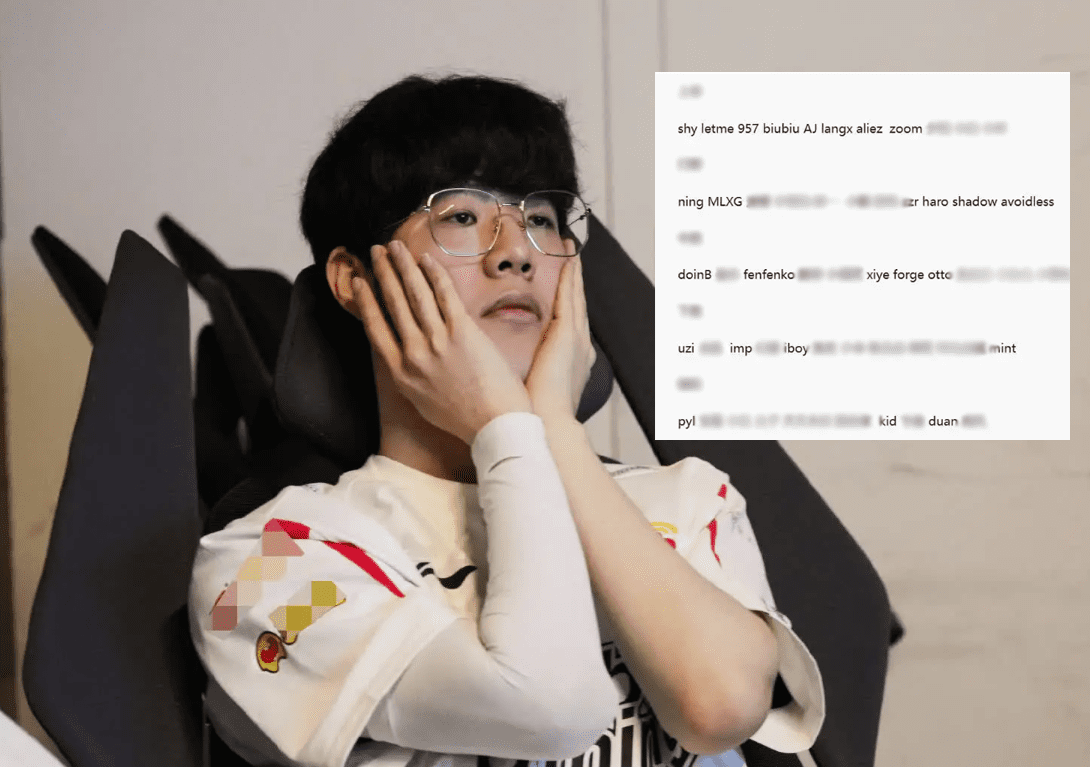 A few days ago, TheShy appeared on the list for the 'Veterans' Cup'