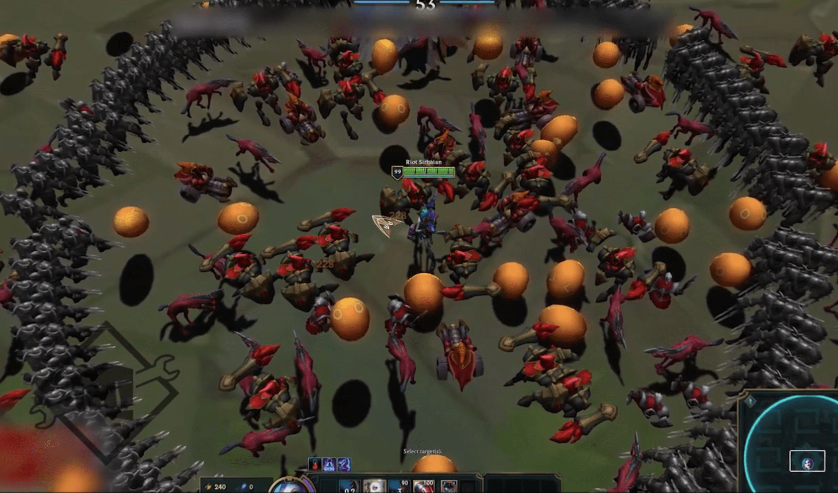 The first image of the Bullet Heaven game mode shared by Riot