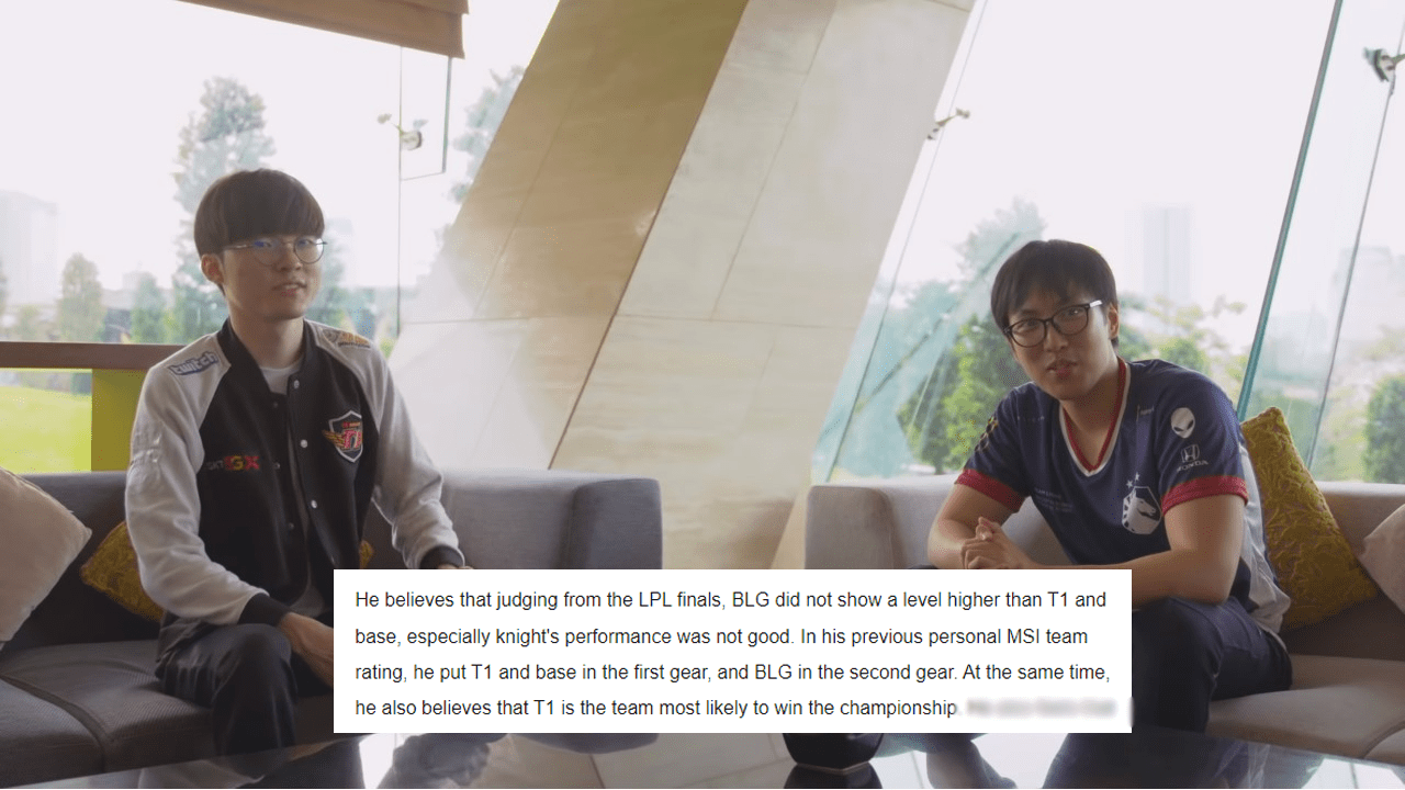 Doublelift's candid evaluation of BLG: 'Based on the performance in the recent LPL finals, BLG is not at the same level as Gen.G and T1 at this moment. Why? BLG did not play excellently in that match, and Knight made numerous mistakes, performing poorly at certain points. I believe T1 and Gen.G will be the top contenders for the MSI title this time. I lean towards T1 winning'