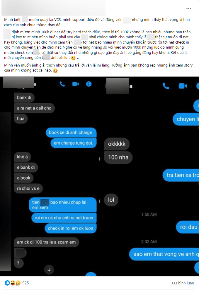Player E. accused of scamming 100k from a fan