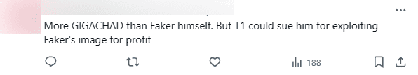 'He looks even more 'awesome' than Faker. However, T1 could sue him for exploiting Faker's image for profit'