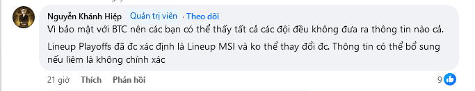 GAM's COO - Mr. Izumin admits that the playoffs roster will also participate in MSI 2024
