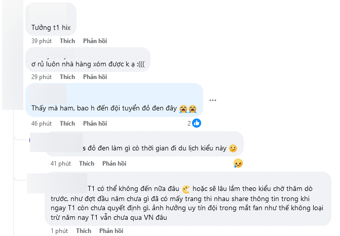 Many fans are confused, disappointed, and even conjuring up conspiracy theories regarding T1's visit to Vietnam