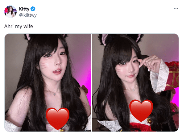 Kitty transforms into Ahri