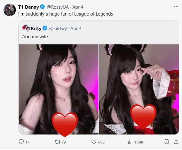 Danny from T1 VALORANT also 'wants to become a hardcore fan of League of Legends' after Kitty's transformation