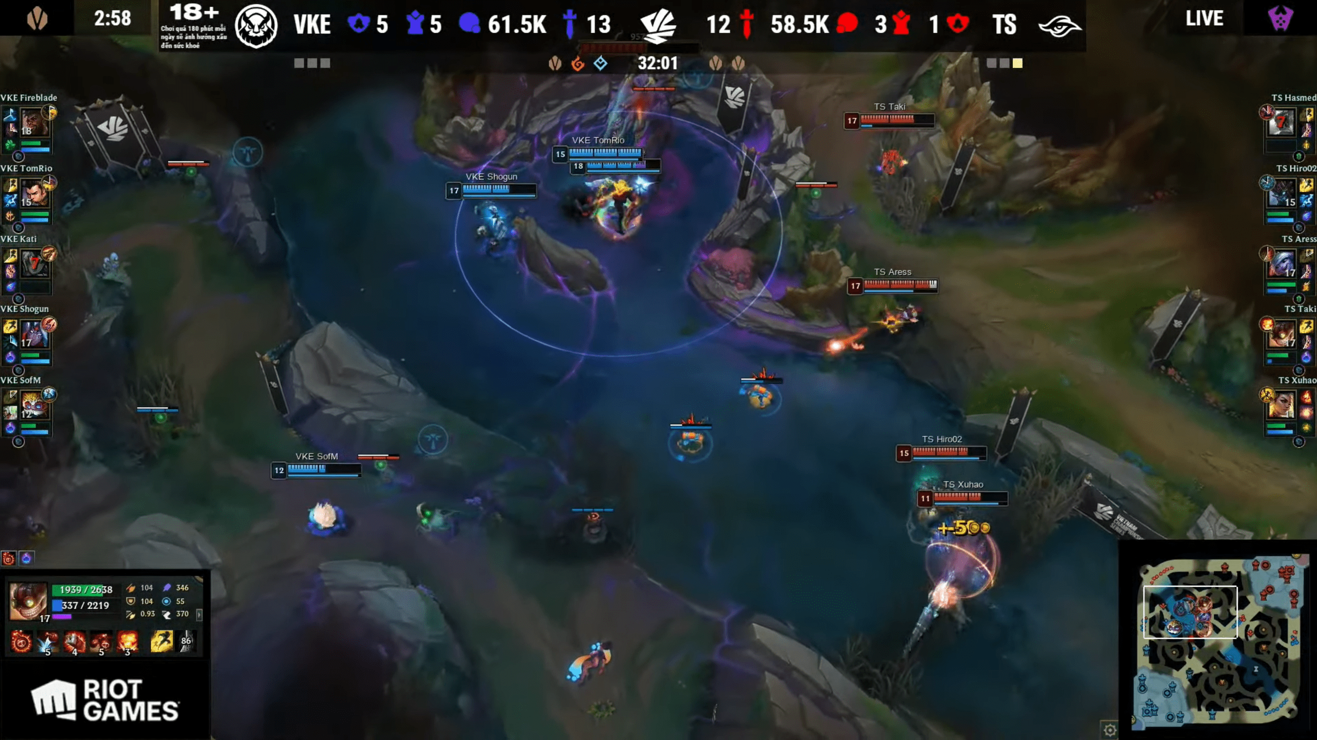 VKE confidently allowed Aress to use Tristana in the second game and won, despite it being this player's signature champion