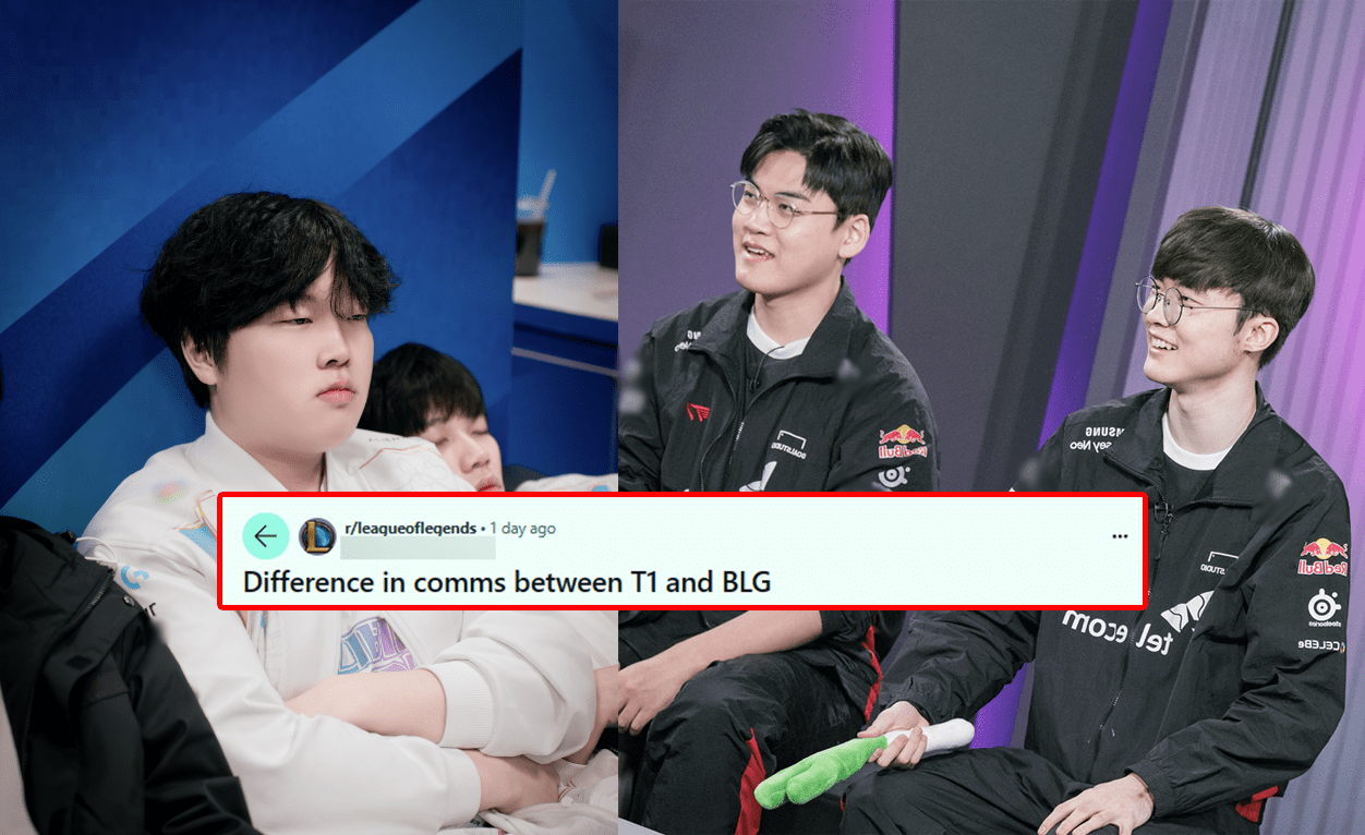 A Reddit post about the differences in communication between players of T1 and BLG