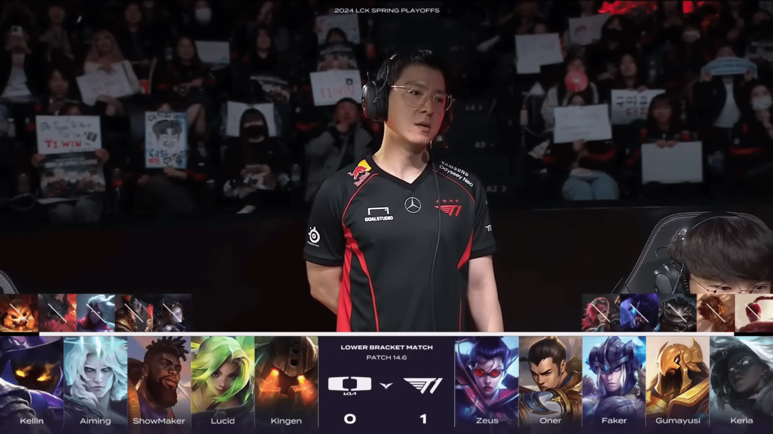 The worry of Coach KkOma when Zeus locked in Vayne