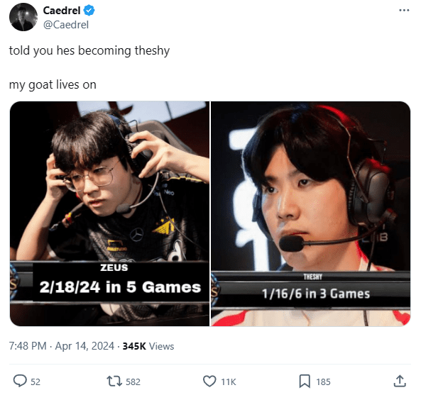 Famous streamer immediately compares him to TheShy: 'I told you he'd become just like TheShy. My greatest player is still inherited'