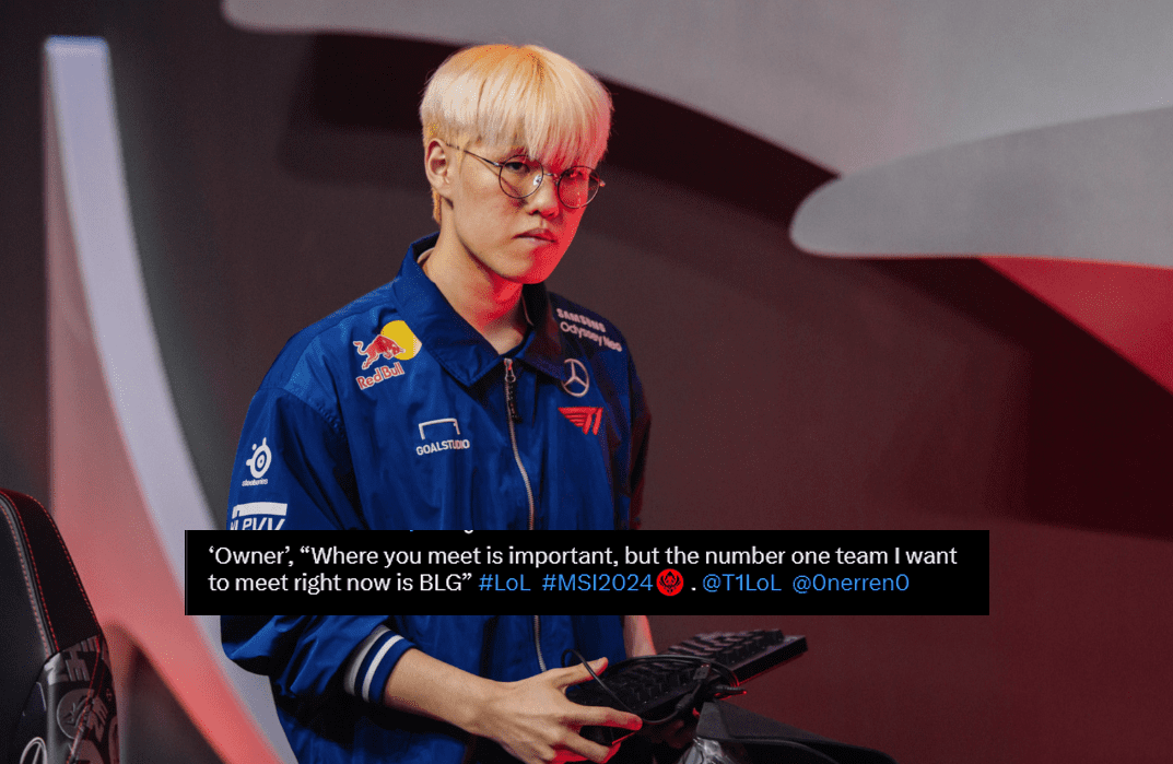 Oner when asked about the opponents he wants to overcome at MSI 2024: 'An important thing is when we face strong opponents. Right now, the team I want to face and defeat the most is BLG'