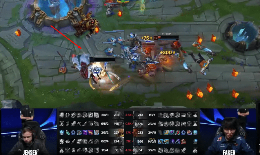 In reality, FlyQuest was completely overwhelmed by T1, and the last person to eliminate Jensen in the recent match was Faker