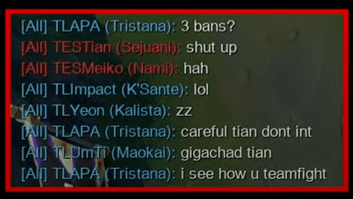 APA's back-and-forth with Tian, who directly confronted him, but the TL player continued to mock his opponent