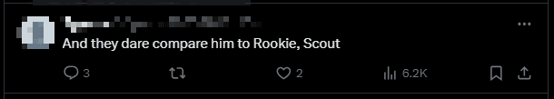 'Yet they are comparing him (Knight) to top players like Rookie or Scout' - Another fan commented sarcastically