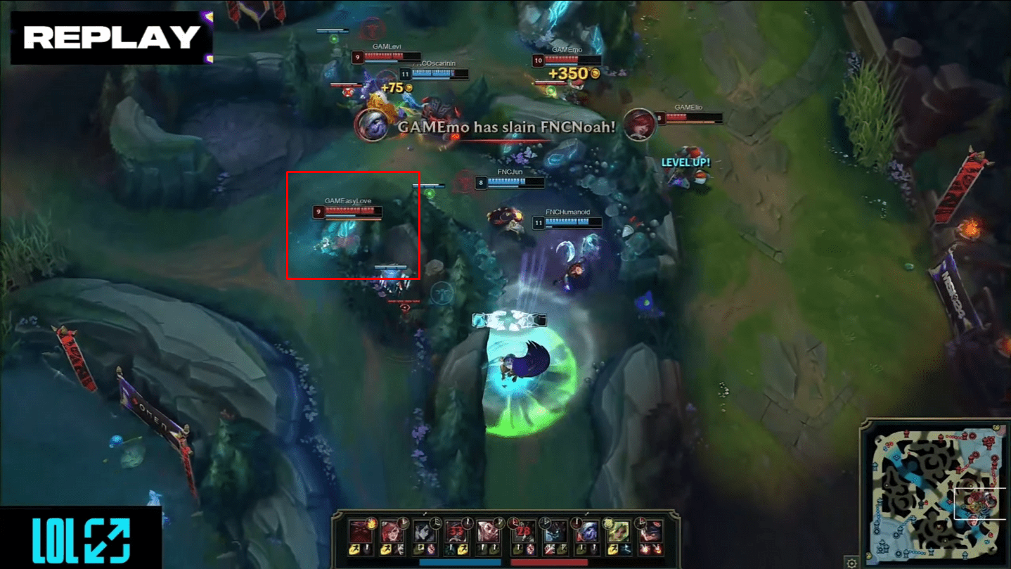 EasyLove used his E ability through the wall