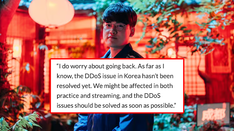 Gumayusi shared in an interview: "I worry when the season returns. As far as I know, the DDoS problem in Korea has not been resolved. It may affect both training and livestreaming. The DDoS issue needs to be fixed as soon as possible"
