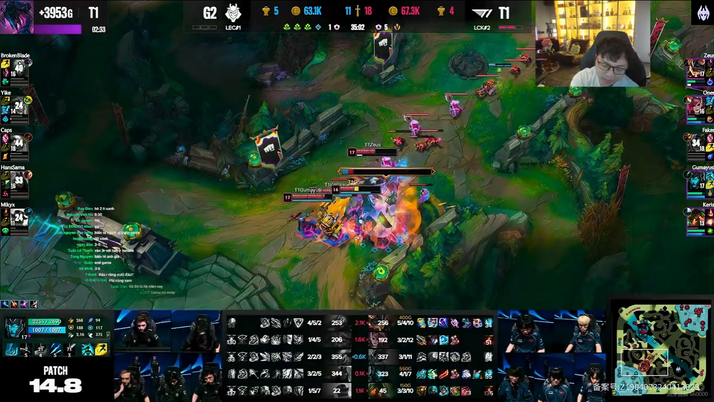 Faker, Gumayusi, and Zeus are T1's trio of hope in the decisive third game