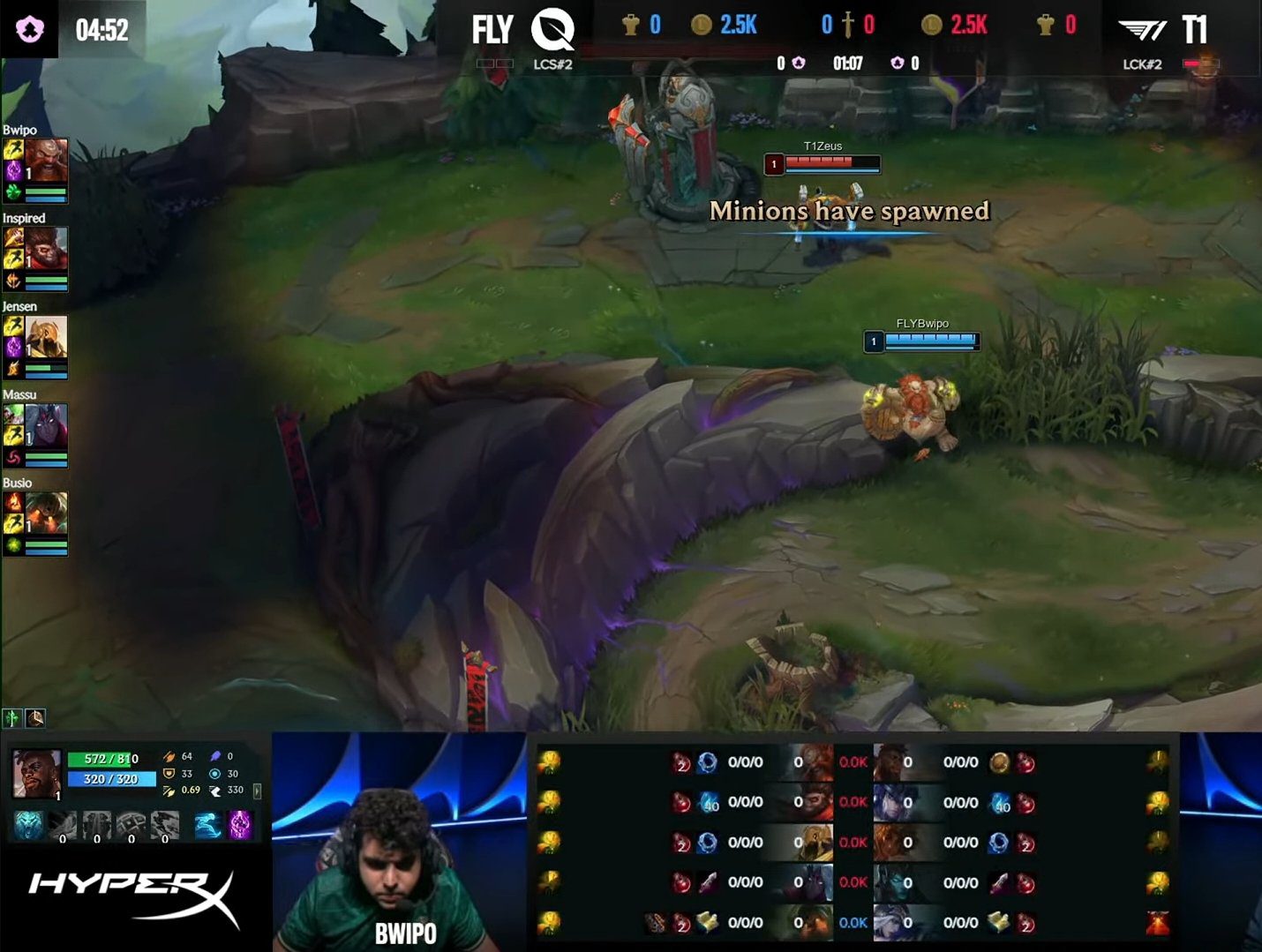 Zeus did not level up any skills even after reaching the lane and being attacked