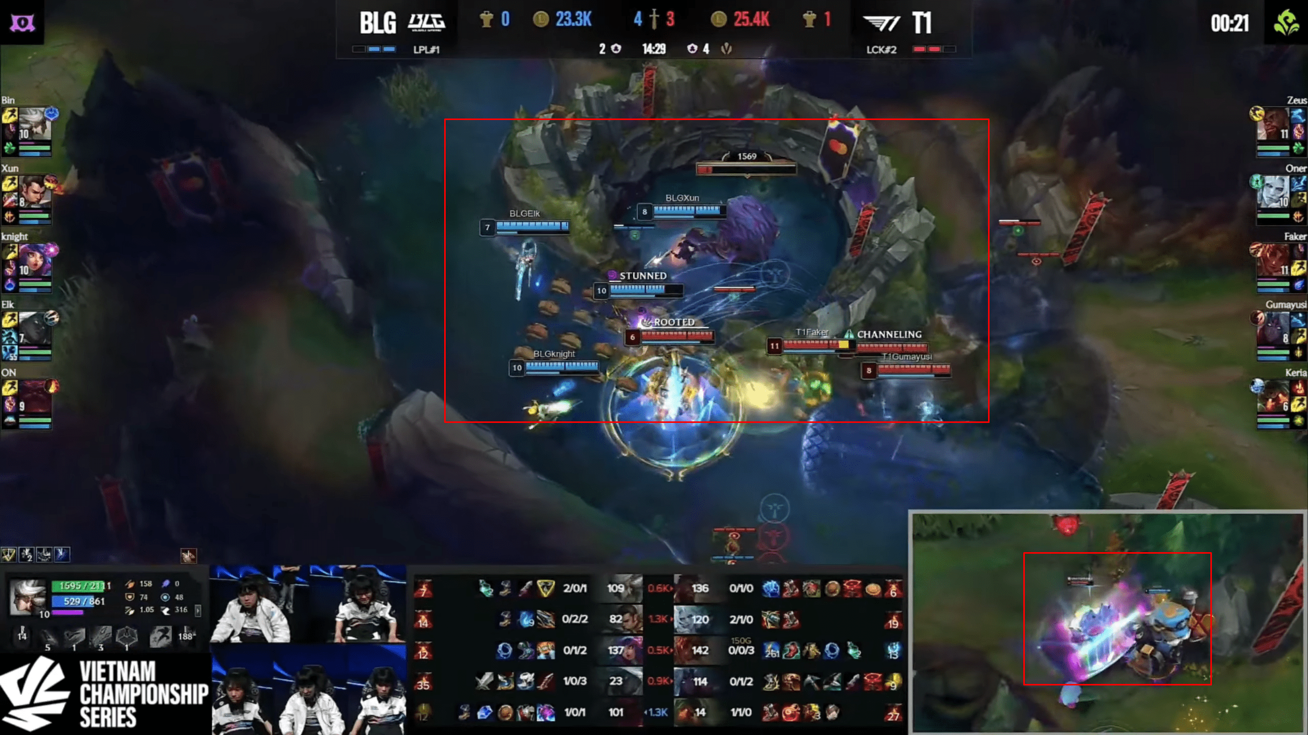 ON prevented Zeus's Teleport, allowing Bin to freely deal damage to T1's fragile lineup