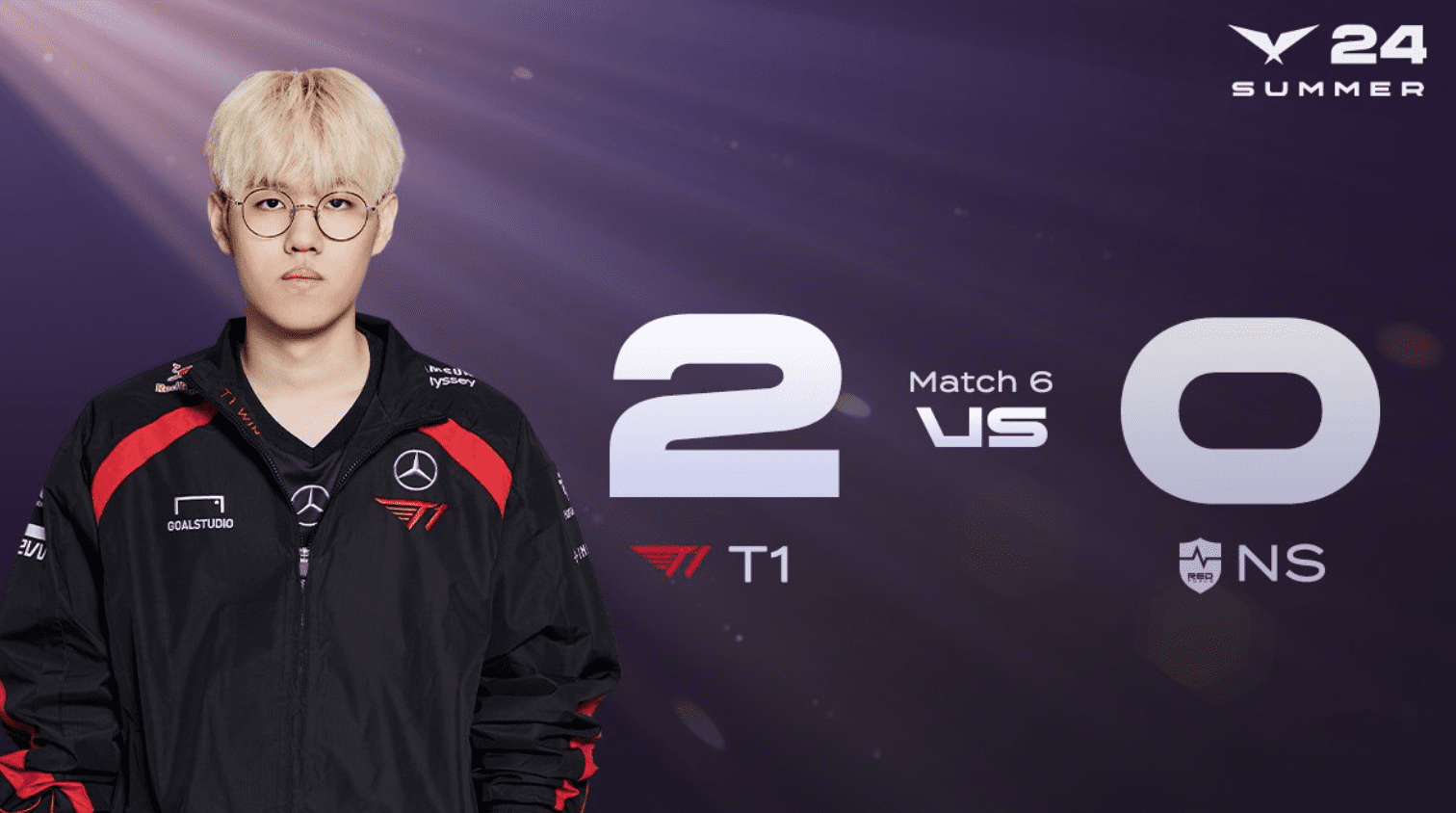 T1 achieved a dominating 2-0 victory over NS