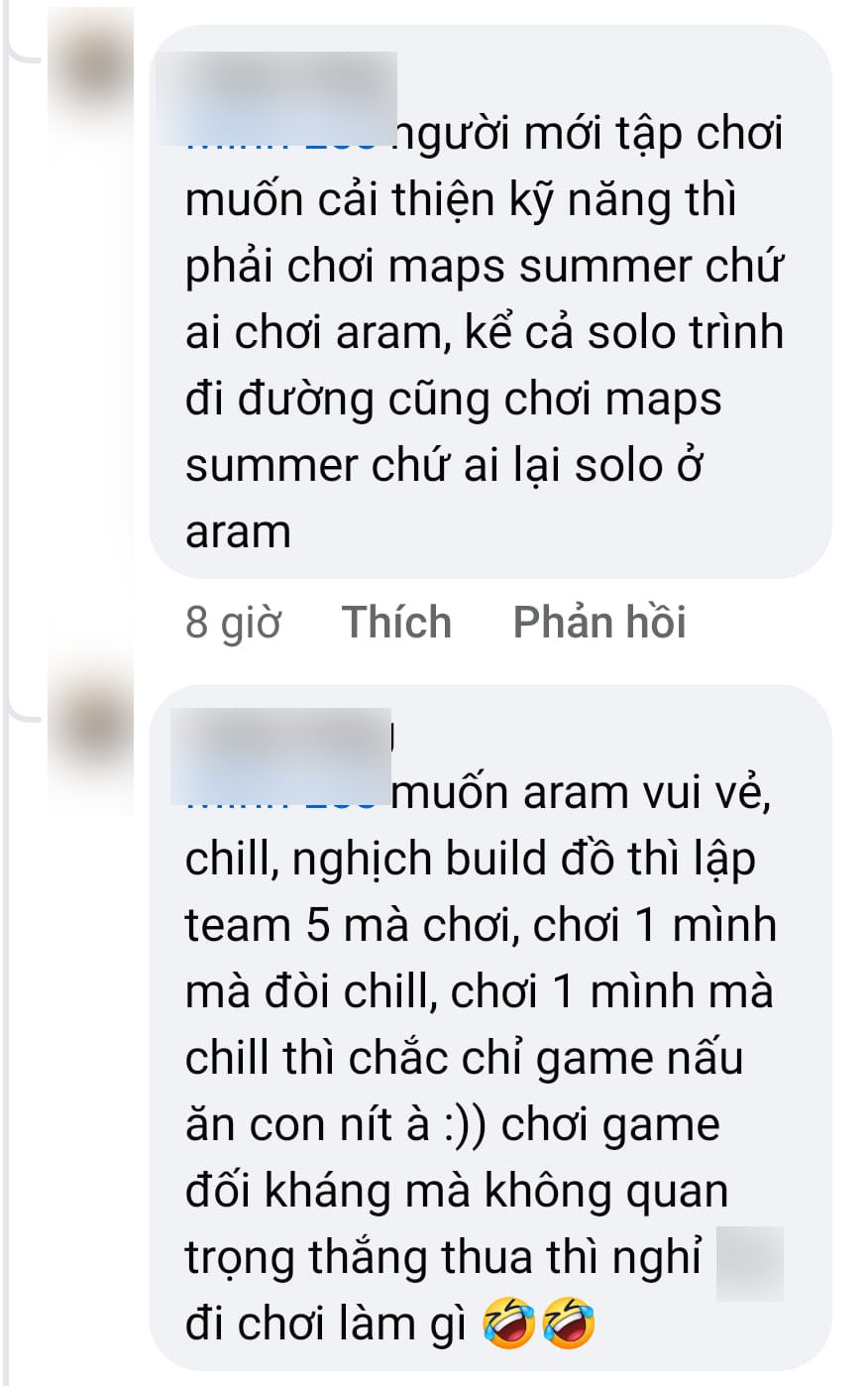 Refusing to accept playing for fun if playing ARAM alone with strangers