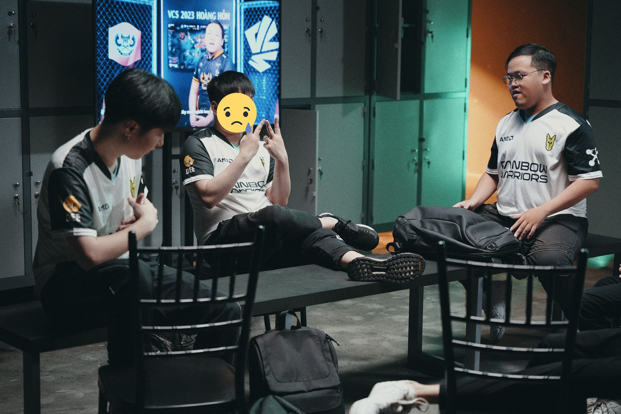 A. (face covered) may be the second player to publicly claim innocence to Riot, after BeanJ