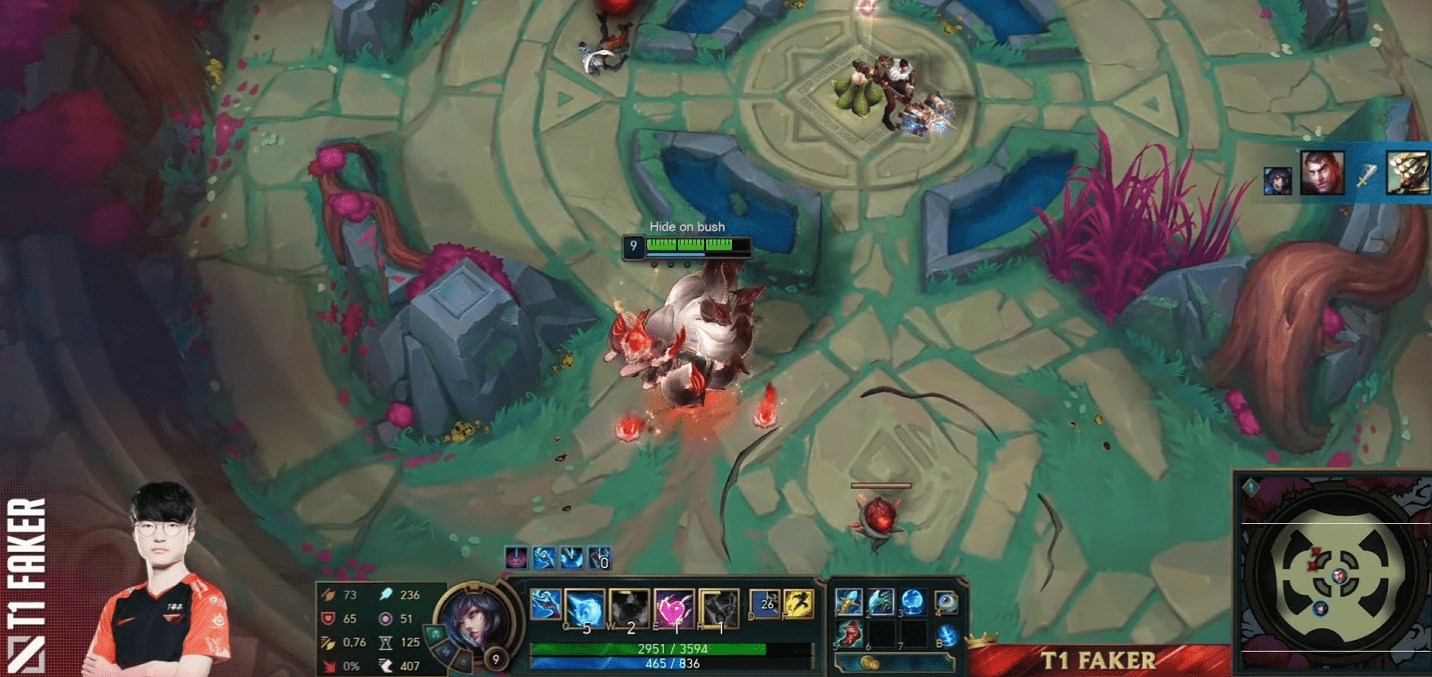 Faker uses HoL Ahri in Arena mode