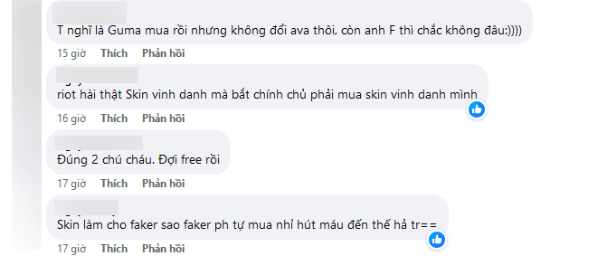 Many viewers are also surprised that the owner has to spend money to buy the skin honoring himself