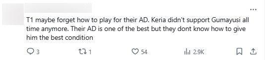 T1 may have forgotten how to play around the Marksman. Keria no longer supports Gumayusi all the time. They have one of the best Marksmen, but they don't know how to set him up for success