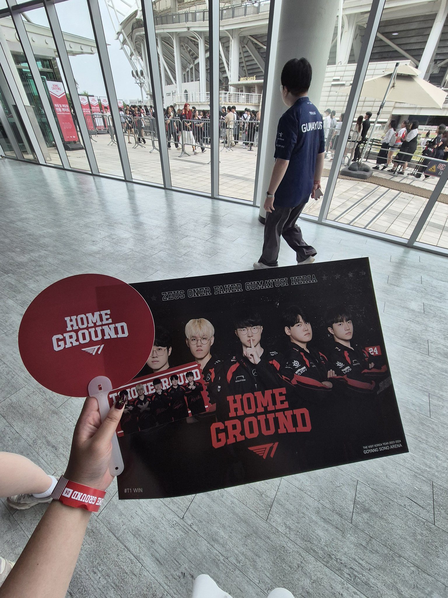 Lucky fans with tickets