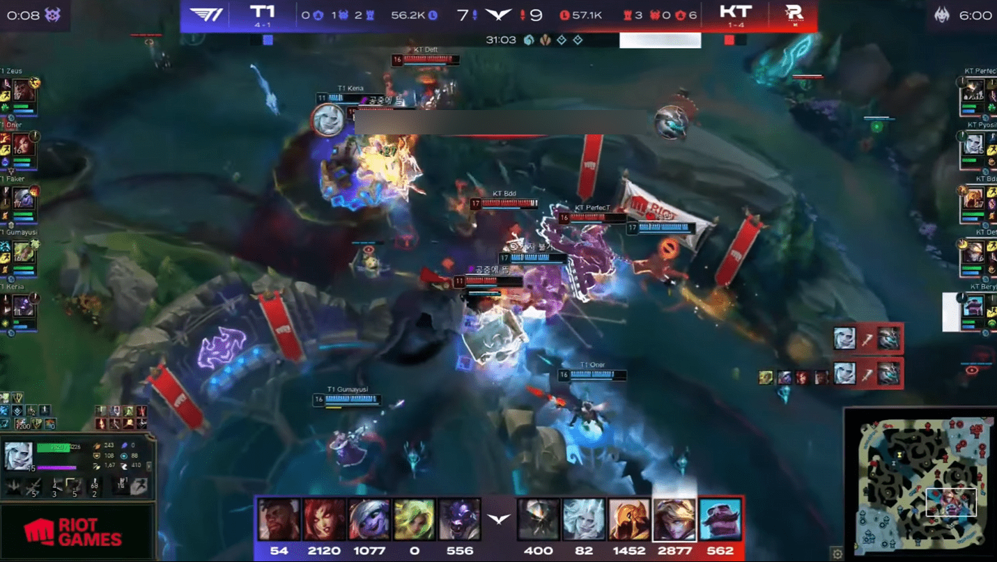 But they couldn't achieve a good result against KT