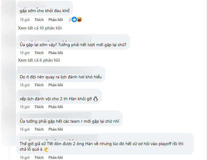 Fans are also debating the illogical nature of the schedule