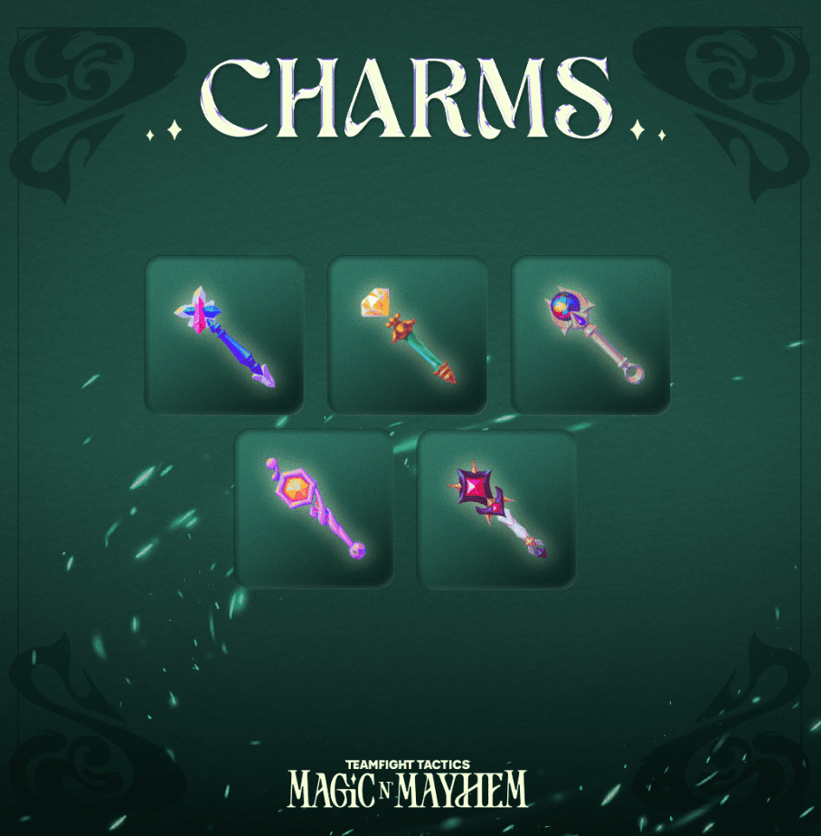 Charms are introduced as the exclusive mechanic of TFT Season 12