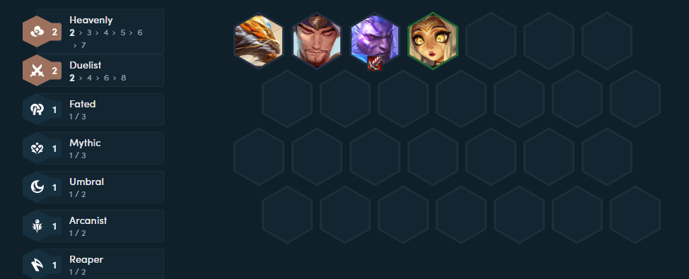 The starting composition players should aim for with Darius being a strong early-game champion