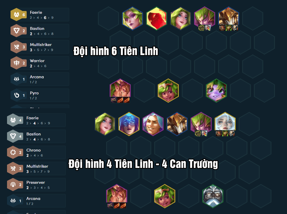 The 6 Spirit composition is a safer option when playing at level 8, while the composition combining Guardians will need to level up to 9 to obtain 5-cost champions