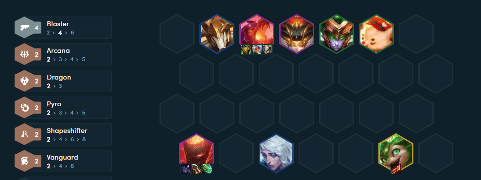 Complete composition at level 8 with 4 Gunner bonus