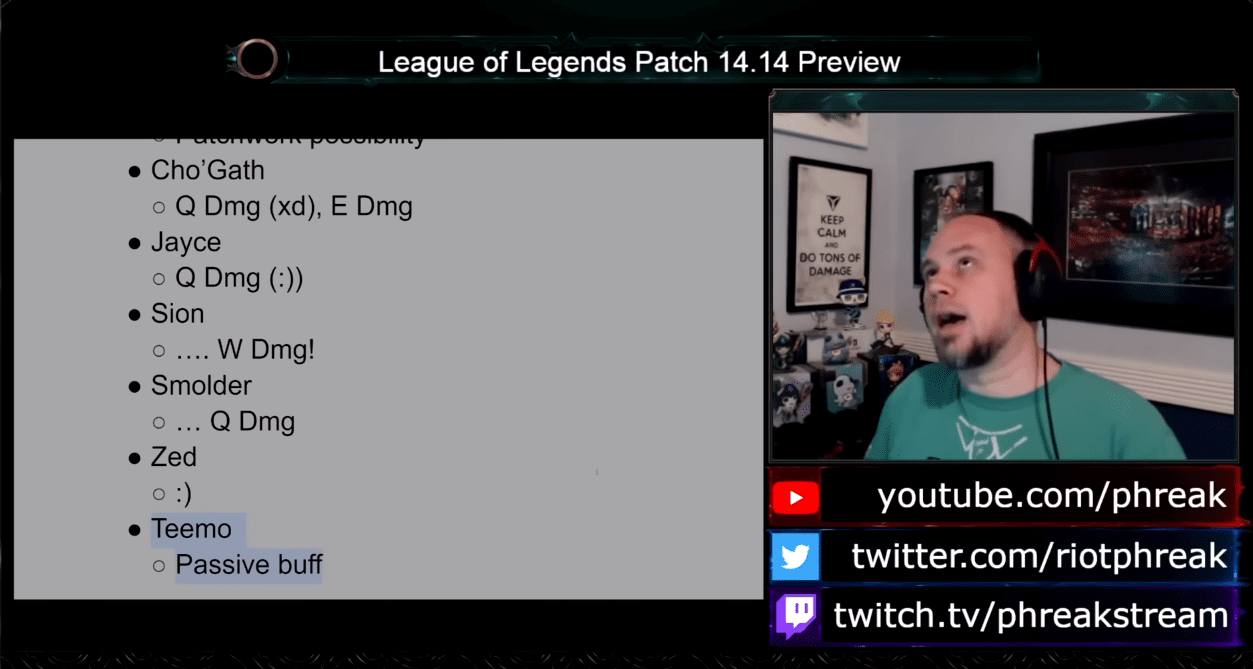 Riot's balance team lead, Phreak, confirmed that they would fix Teemo's bug, but it seems that it led to an even worse bug for the character