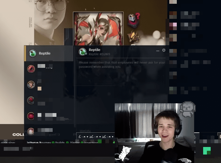 This guy later sent the aforementioned string to streamer Reptile