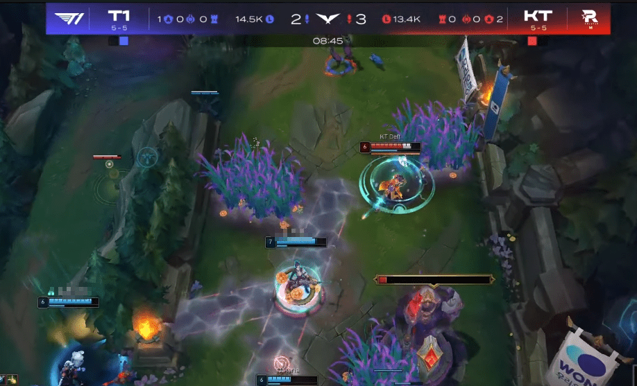 Choosing an aggressive lane composition allows T1 to easily deploy their strategy and limit Ivern's nuisances