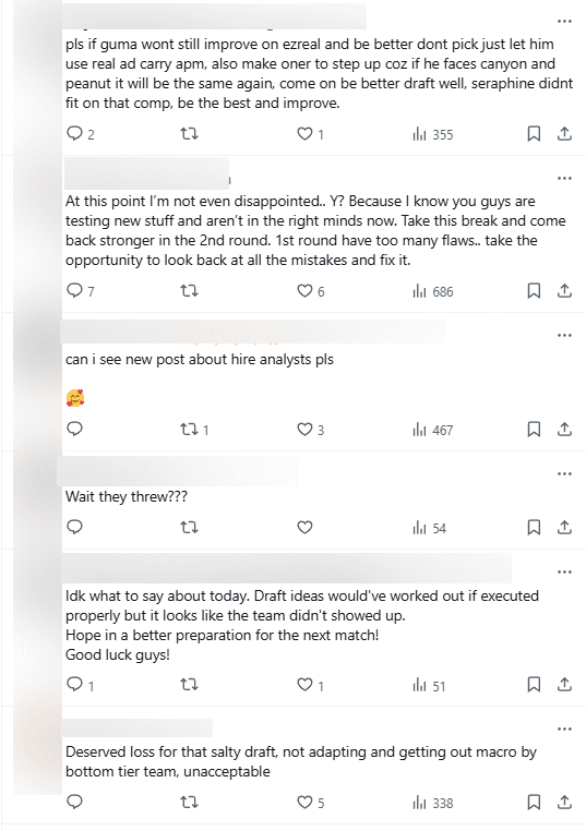 Fans expressed their frustration, and the most mentioned factor was T1's draft strategy