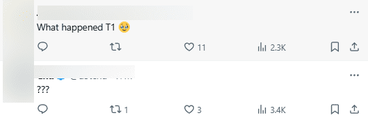 Many fans are also puzzled about what is happening to T1
