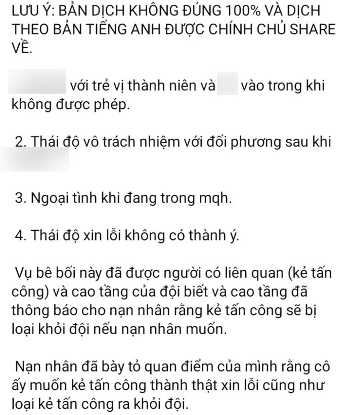 A Vietnamese translation done by a fan on social media X, which has now been deleted