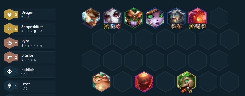 The complete composition at level 9 with the addition of Smolder and Varus